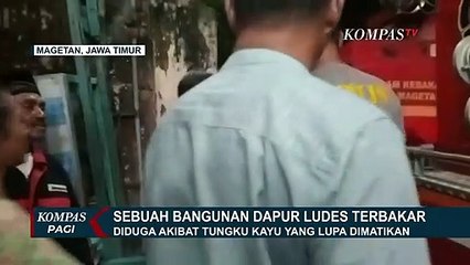 Lupa Matikan Tungku Kayu, Bangunan Dapur di Magetan Ludes Terbakar!