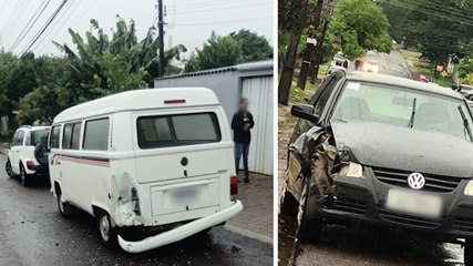 Dono de Kombi tenta localizar responsável por Gol que bateu e fugiu