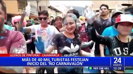 Miles de turistas llegan a Cajamarca para celebrar el carnaval