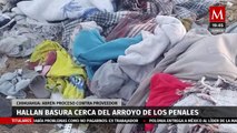 Dejan desechos en arroyo cerca de penal en Chihuahua; autoridades investigan los hechos