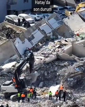 Aftermath of the devastating earthquake in Turkey. Drone Survey Of The Area