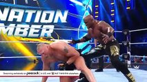 Brock Lesnar counters the Hurt Lock into an F-5- WWE Elimination Chamber 2023 highlights