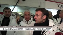 Emmanuel Macron : «Je souhaite que le dialogue puisse se finaliser entre le ministère et les entreprises concernées», à propos du carburant