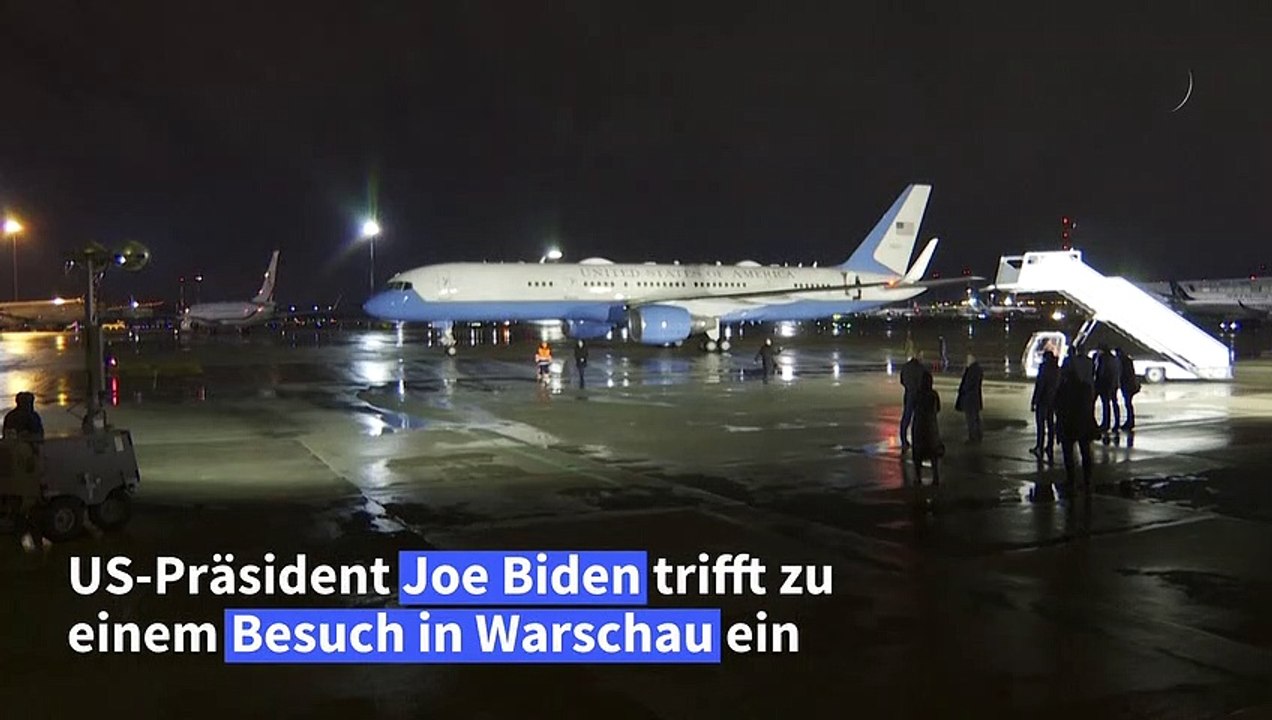 US-Präsident Biden in Warschau eingetroffen