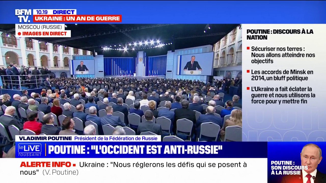 Vladimir Poutine considère "l'Occident et le régime de Kiev" d'être "responsables" des victimes de la guerre