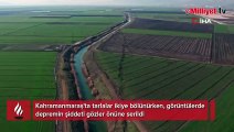 Kırılan fay hattı üstündeki tarlaların ikiye bölündü