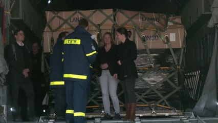 صور مباشرة لوصول المساعدات الألمانية إلى مطارغازي عنتاب