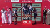 UAE Tour 2023 - Le chrono par équipes pour la Soudal Quick-Step... Luke Plapp leader, Remco Evenepoel 2e
