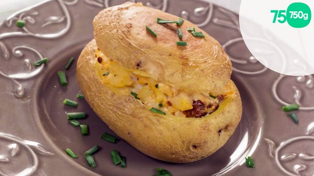 Pommes de terre farcies au fromage de féta et tomates séchées