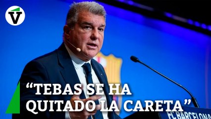 Laporta estalla contra Tebas: "Promueve una campaña reputacional contra el Barça"