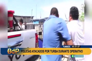 Turba intenta evitar detención de vendedores de droga en Tumbes: un policía resultó herido