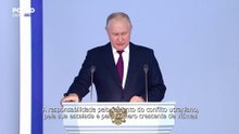 Putin acusa o Ocidente: "Foram eles que desencadearam a guerra"