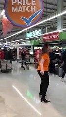 Alnwick Allstars perform a flashmob in Sainsbury's