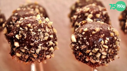 Cake-pops chocolat au lait et noisettes