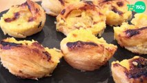 Petits flans portugais sur pâte feuilletée