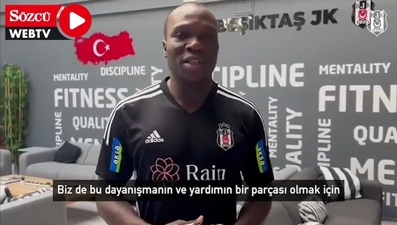 Beşiktaşlı futbolcu Aboubakar, depremzede taraftar Semih'e imzalı formasını gönderdi