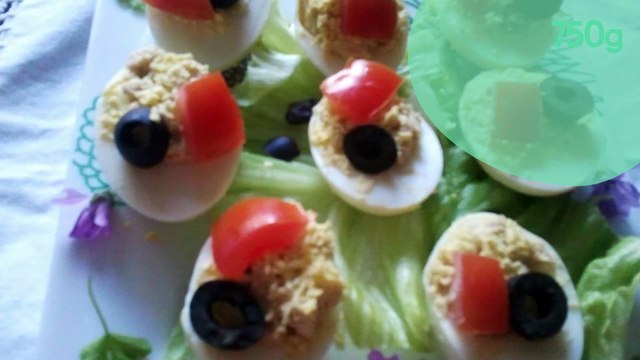 Œufs mimosa, crème au thon