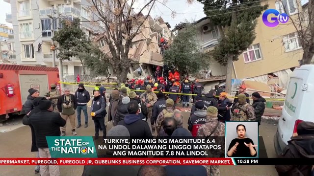 Turkiye, niyanig ng Magnitude 6.4 na lindol dalawang linggo matapos ang Magnitude 7.8 na lindol | SONA