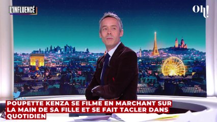 Poupette Kenza se filme en marchant sur la main de sa fille et se fait tacler dans Quotidien
