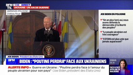 Joe Biden à Varsovie: "L’Ukraine ne sera jamais une victoire pour la Russie"