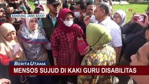 Momen Menteri Sosial Risma Sujud di Kaki Guru Disabilitas saat Ditagih Janji Hibah Lahan di Bandung