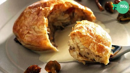 Feuilleté de volaille forestière au Comté