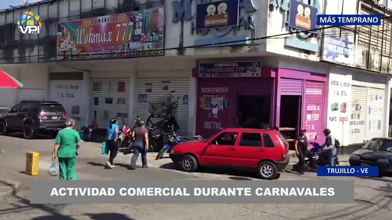 Actividad comercial en Trujillo durante temporada de Carnaval - 21Feb