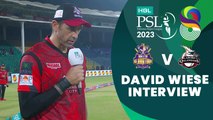 David Wiese Interview | Quetta Gladiators vs Lahore Qalandars | Match 10 | HBL PSL 8 | MI2T