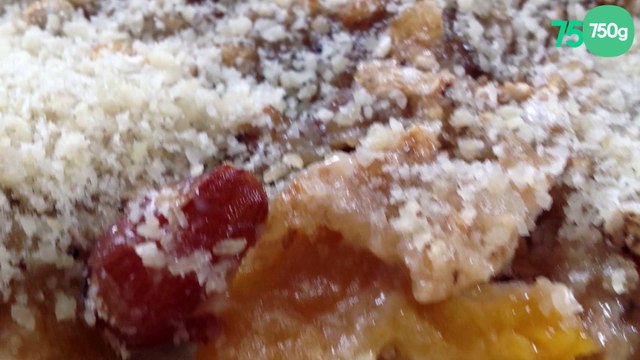 Crumble aux prunes super light