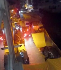 İtfaiyeye semt pazarı engeli, zor anlar kameralara böyle yansıdı
