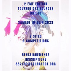 2 ÈME ÉDITION DU TOURNOI DES SOURCES DU LAC