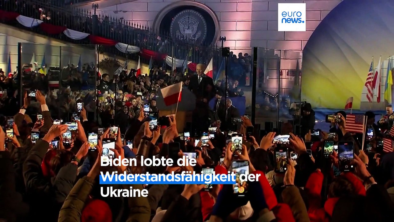 US-Präsident Biden wie ein Rockstar in Polen: 'Die Ukraine bleibt frei'