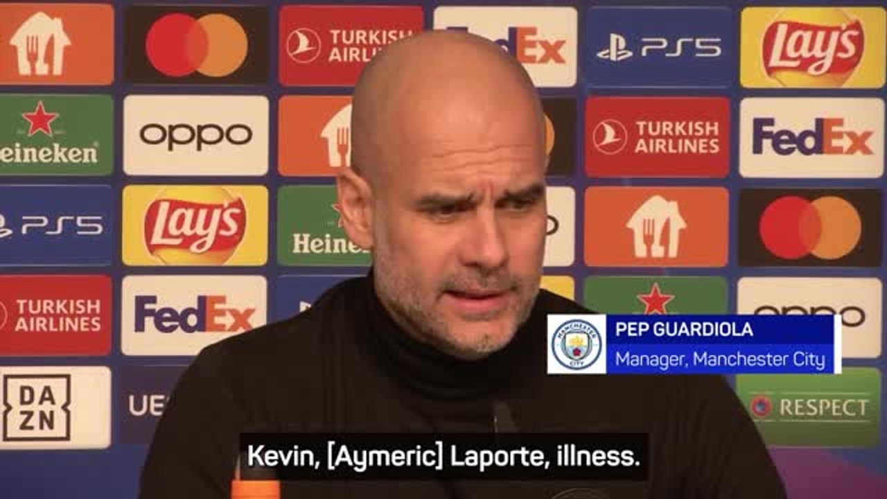 Pep Guardiola confirms De Bruyne and Laporte out for Leipzig clash