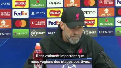 8es - Klopp veut retenir "la meilleure 1ère période jouée depuis le début de saison"