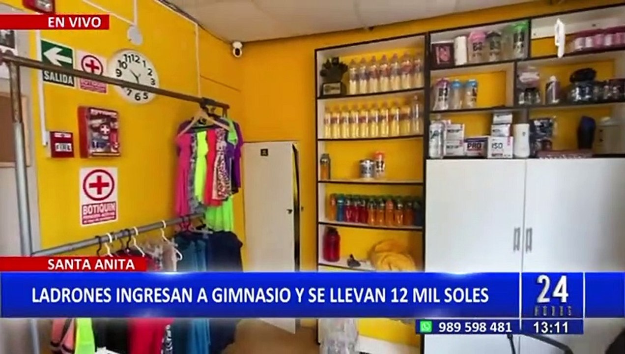 Santa Anita: Delincuentes ingresan a gimnasio y roban 12 mil soles