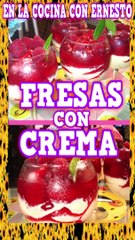 Скачать видео: fresas con  crema porque a todos nos gusta #shorts #recetas #cocina #recetas