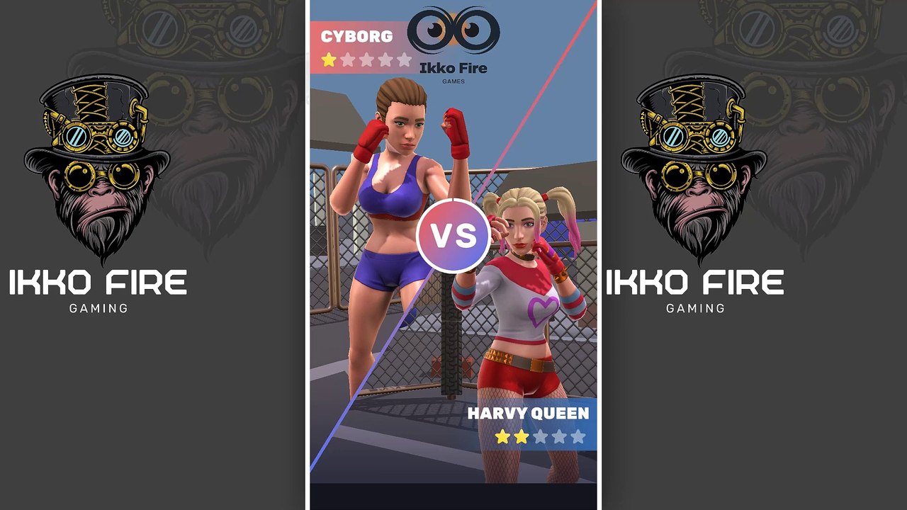 NOOB vs PRO vs HACKER - WWE 2K22 - Gameplay - MAX LEVEL in Girl Fight Club Game - Ikko Fire