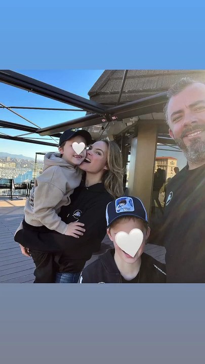 Un séjour en famille et avec les deux enfants, du couple, Tom et Léo. Mélanie Maudran en famille.