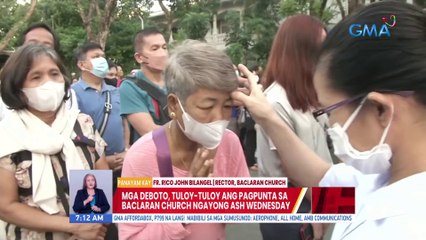 Pagpapahid ng abo sa noo sa Baclaran Church, tuloy-tuloy | UB