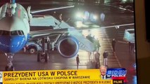 An individual fell out of a US government plane associated with Joe Biden while in Warsaw, Poland.