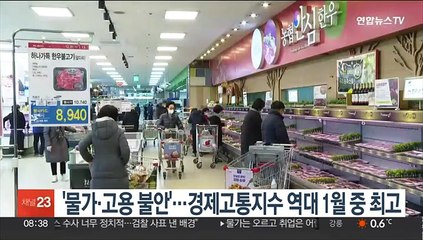 '물가·고용 불안'…경제고통지수 역대 1월 중 최고
