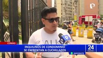 Comas: colombianos se pelean a cuchillazos en condominio