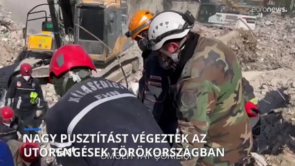 Nagy pusztítást végeztek az utórengések Törökországban