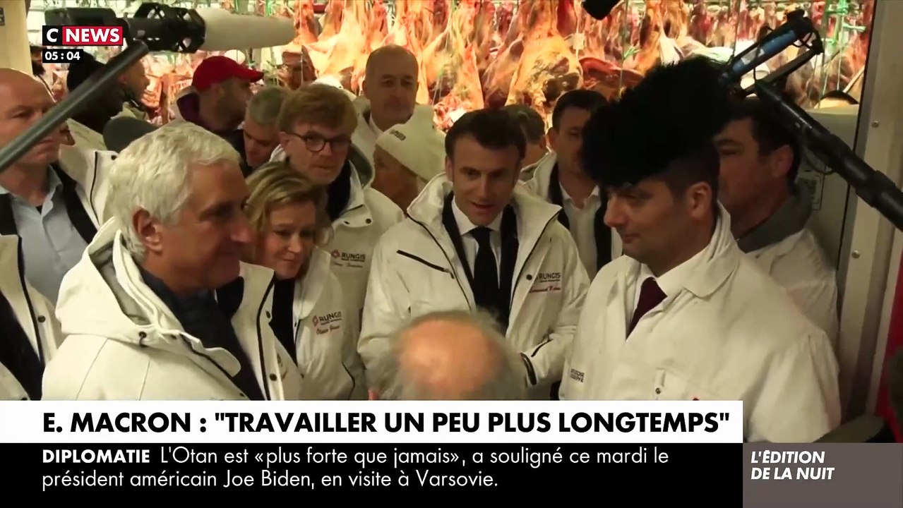 Le résumé de la visite du Président de la République Emmanuel Macron à Rungis le 21 février 2023