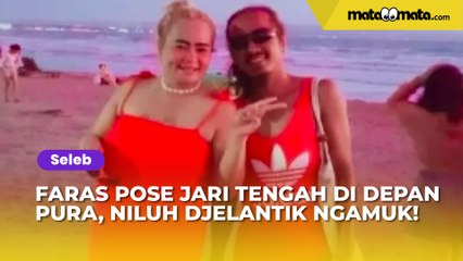 Faras Sayidi Pose Jari Tengah di Depan Pura, Niluh Djelantik Ngamuk Sampai Pukul Meja