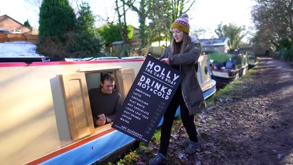 Couple ditch high-flying jobs to live on narrowboat with their one-year-old child