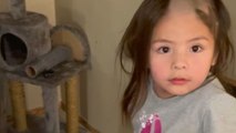 Hasty toddler is confronted by mom after giving herself and her bro HIDEOUS haircuts