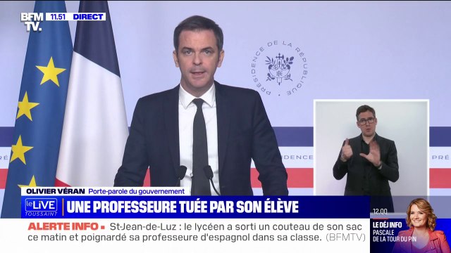 Enseignante mortellement poignardée à Saint-Jean-de-Luz: Olivier Véran annonce que le ministre de l'Education nationale, Pap Ndiaye, se rendra sur place dès aujourd'hui