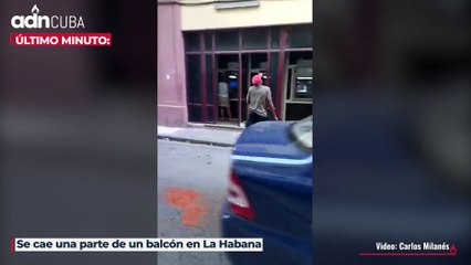 Último minuto: Se cae una parte de un balcón en La Habana