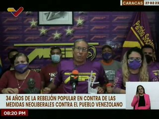 Partido MEP rinde tributo a los luchadores populares asesinados durante el Caracazo de 1989